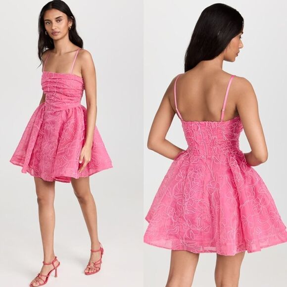 AJE Evangeline Cornelli Mini Dress pink AU8/US4 - Picture 7 of 11